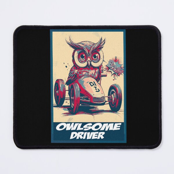 Item preview, Owlsome Driver Funny Owl Karting designed and sold by TrueArtsStore.