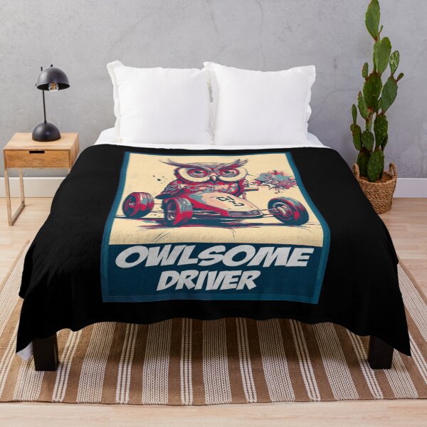 Item preview, Owlsome Driver Funny Owl Karting designed and sold by TrueArtsStore.