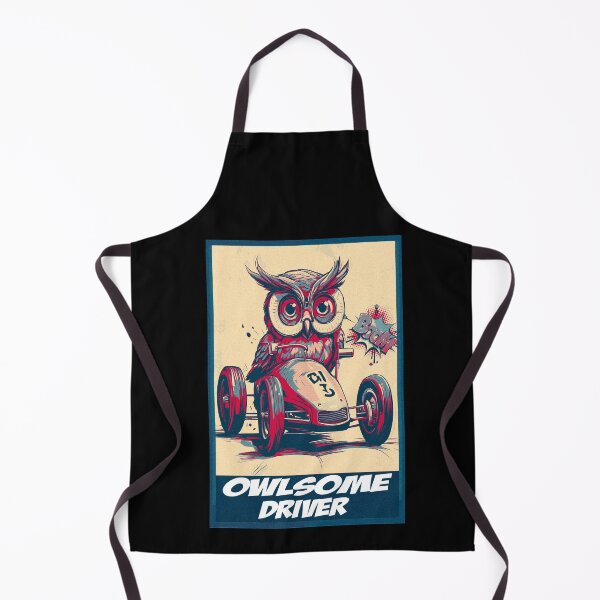 Item preview, Owlsome Driver Funny Owl Karting designed and sold by TrueArtsStore.