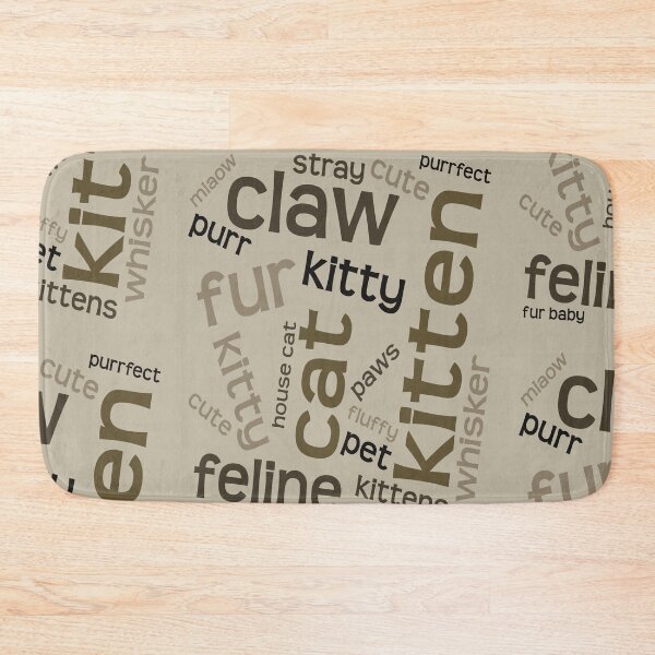 Item preview, Cat Related Words Simple Collage Background designed and sold by taiche.