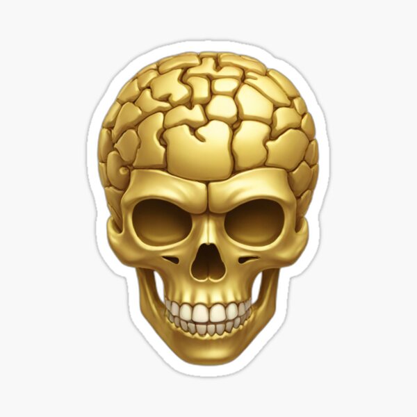 Item preview, Gold Brain Fusion Skull designed and sold by Xistence.