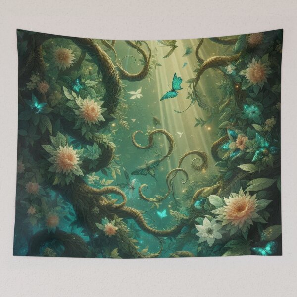 Item preview, Enchanted Forest A Tapestry of Light and Life designed and sold by TeslaSt0re.
