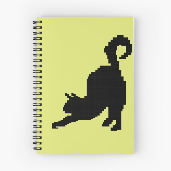 Item preview, Pixelated Silhouette of a Stretching Cat designed and sold by nuutree.
