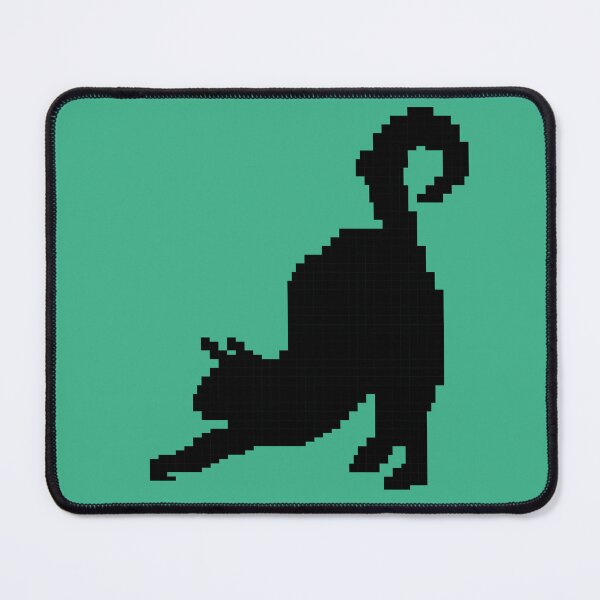 Item preview, Pixelated Silhouette of a Stretching Cat designed and sold by nuutree.