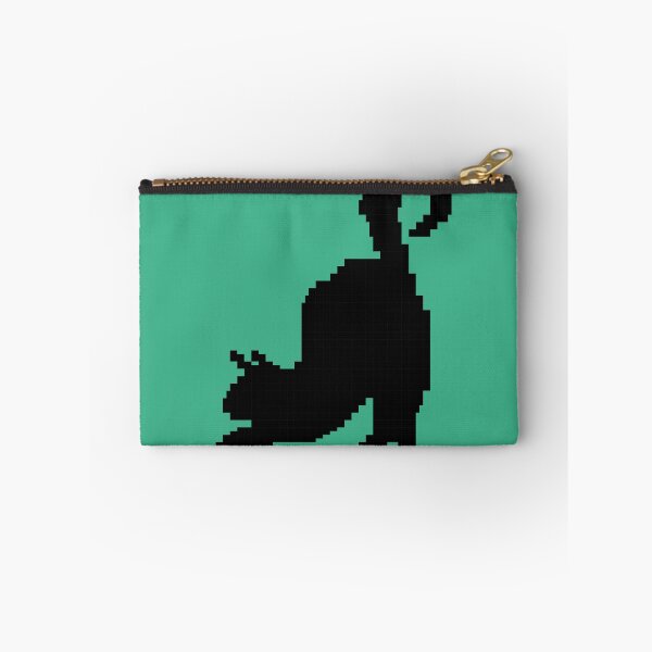 Item preview, Pixelated Silhouette of a Stretching Cat designed and sold by nuutree.