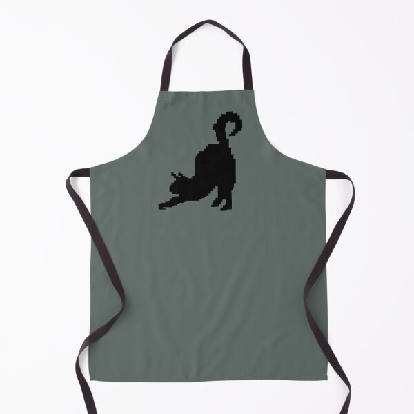 Item preview, Pixelated Silhouette of a Stretching Cat designed and sold by nuutree.