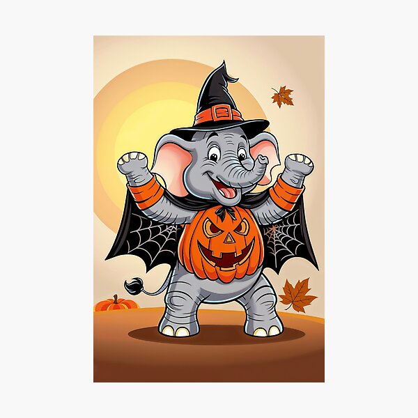 Item preview, Elephant Wearing Halloween Costume designed and sold by KuhnDesign.