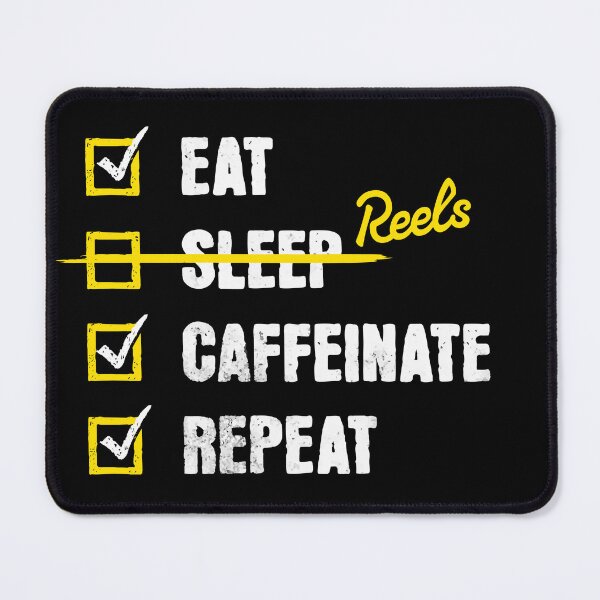 Item preview, Unisex Eat Reels Caffeinate Repeat designed and sold by spaceboycantlol.