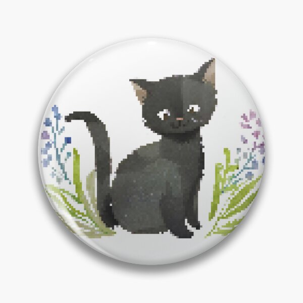 Item preview, Black cute pixel cat. designed and sold by AlinaMalina24.