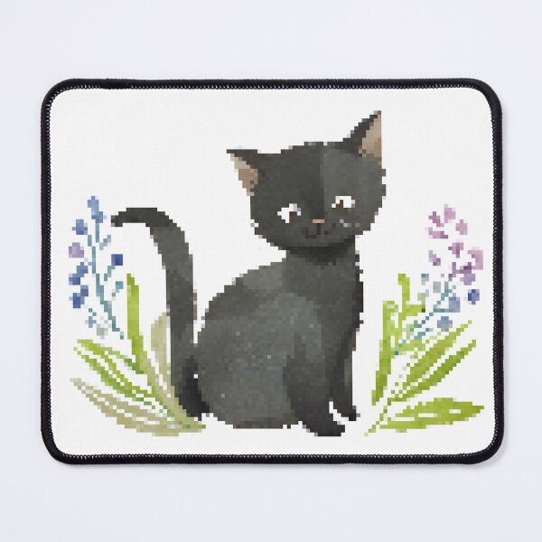 Item preview, Black cute pixel cat. designed and sold by AlinaMalina24.