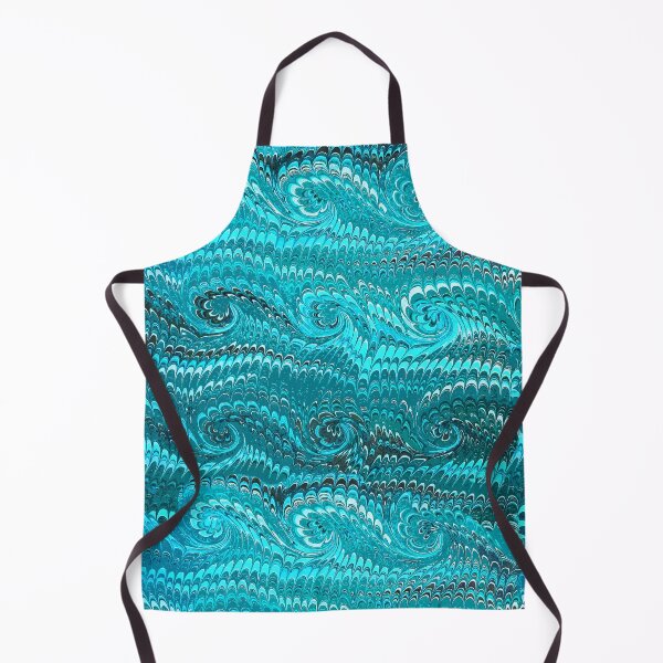 Item preview, Modern Vintage Abstract Teal Blue Swirls Marbled Pattern designed and sold by tanjica.
