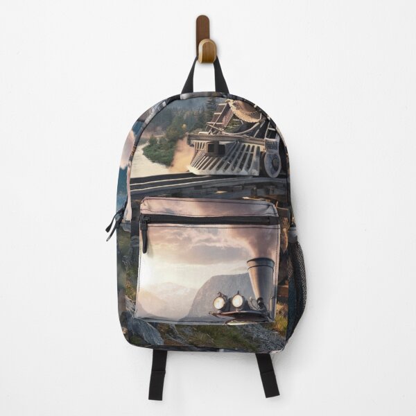 Item preview, steam train crossing a river designed and sold by Open Road Gallery .