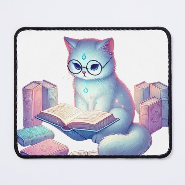 Item preview, Pastel Cat Wizard Studying Magic Texts designed and sold by takeng07.