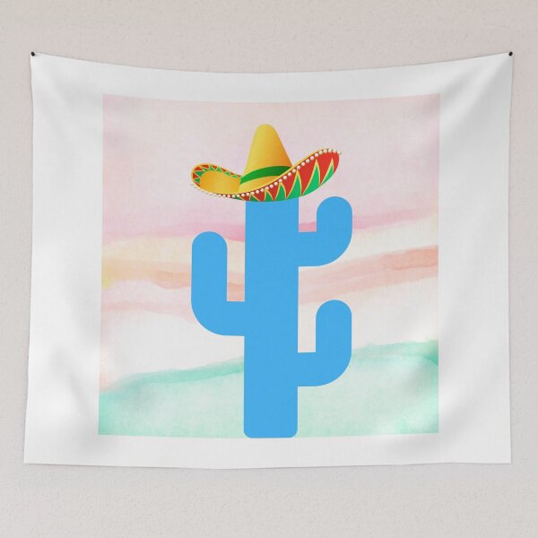 Item preview, Bold Cactus with Colourful Sombrero – Playful Art designed and sold by RaiyaTees.