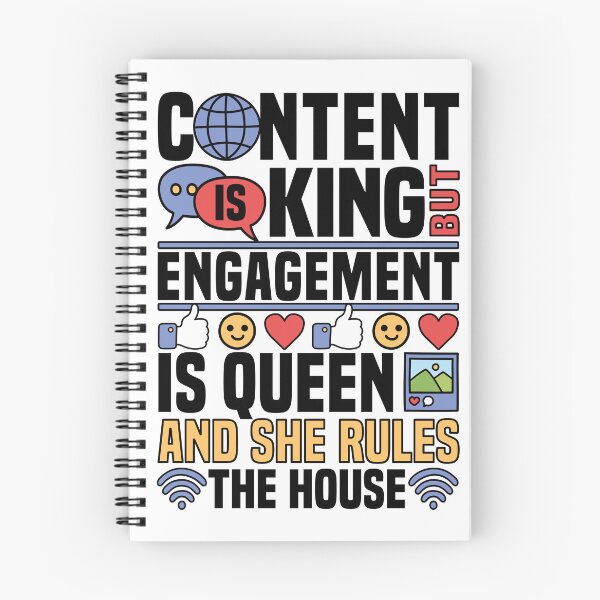 Item preview, Content is king, but engagement is queen—and she rules the house. designed and sold by MotiWords.