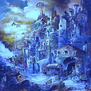 Artwork thumbnail, enchanted castle by Open Road Gallery