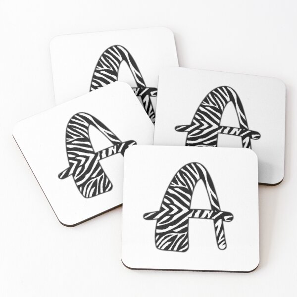 Item preview, Uppercase letter A with zebra stripe pattern designed and sold by Audrey Janvier | AJD.