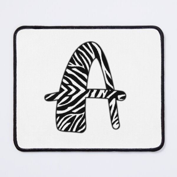 Item preview, Uppercase letter A with zebra stripe pattern designed and sold by Audrey Janvier | AJD.