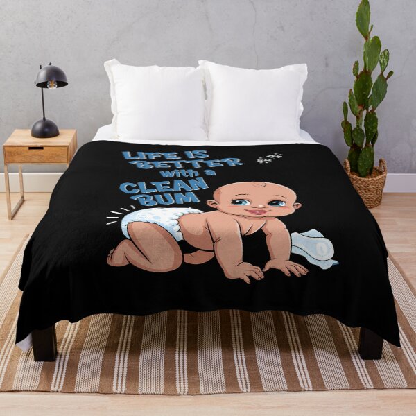 Item preview, Life is Better with a Clean Bum:Funny Baby Meme designed and sold by OwlWorks.