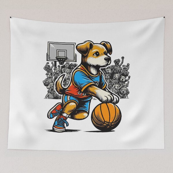 Item preview, Bark-etball Fun: Dogs Playing the Game designed and sold by Papinour.