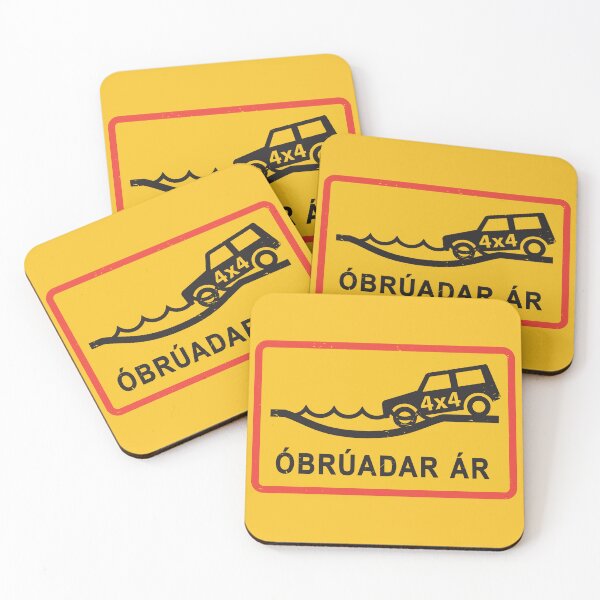 Item preview, Tourist Iceland Caution Sign - River Crossings, No Bridge, Iceland designed and sold by studio838.