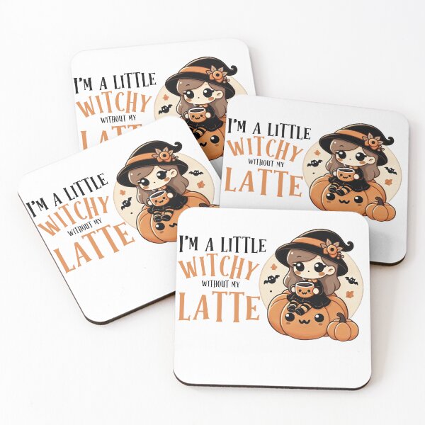 Item preview, Little Cute Witchy With Latte designed and sold by The Art of Kkatarynka.