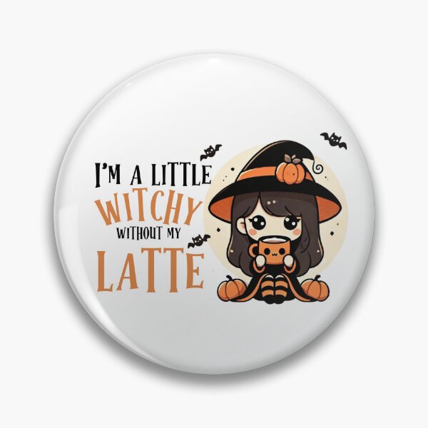 Item preview, Little Cute Witchy With Latte designed and sold by The Art of Kkatarynka.
