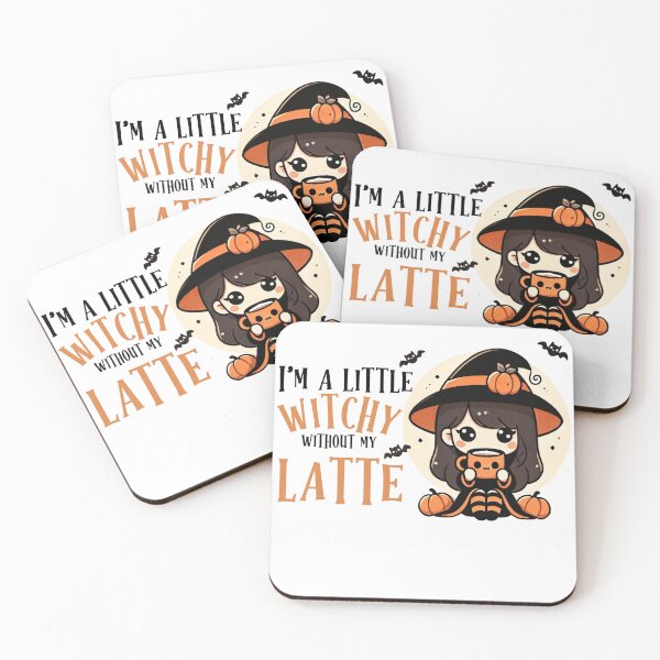 Item preview, Little Cute Witchy With Latte designed and sold by The Art of Kkatarynka.