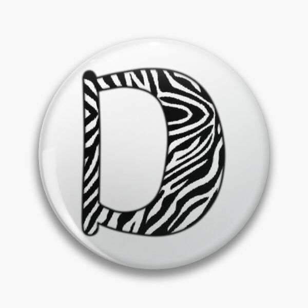 Item preview, Uppercase letter D with zebra stripe pattern designed and sold by Audrey Janvier | AJD.