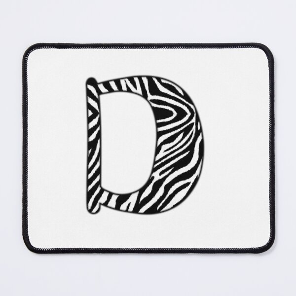 Item preview, Uppercase letter D with zebra stripe pattern designed and sold by Audrey Janvier | AJD.