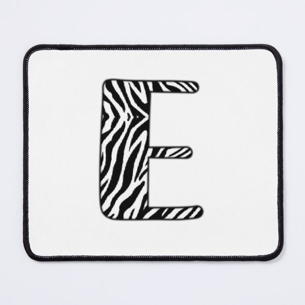 Item preview, Uppercase letter E with zebra stripe pattern designed and sold by Audrey Janvier | AJD.