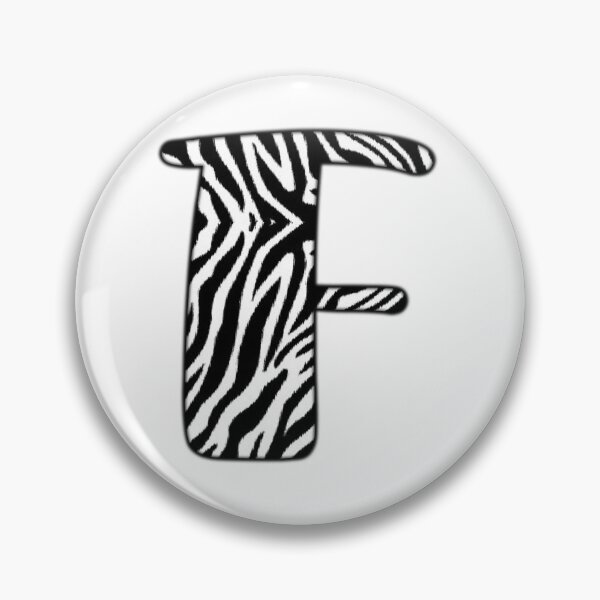 Item preview, Uppercase letter F with zebra stripe pattern designed and sold by Audrey Janvier | AJD.