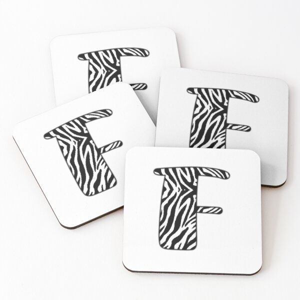 Item preview, Uppercase letter F with zebra stripe pattern designed and sold by Audrey Janvier | AJD.