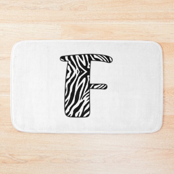 Item preview, Uppercase letter F with zebra stripe pattern designed and sold by Audrey Janvier | AJD.