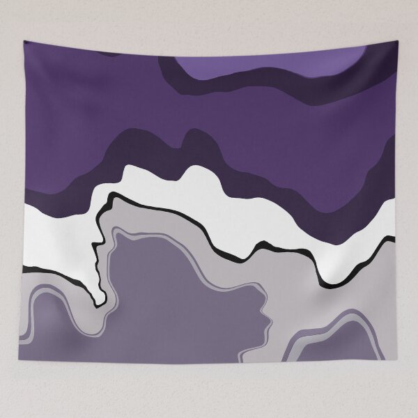 Item preview, Retro Swirls Liquid Swirl Abstract Pattern 70s Style Lilac 3 of 4 designed and sold by Beachy.