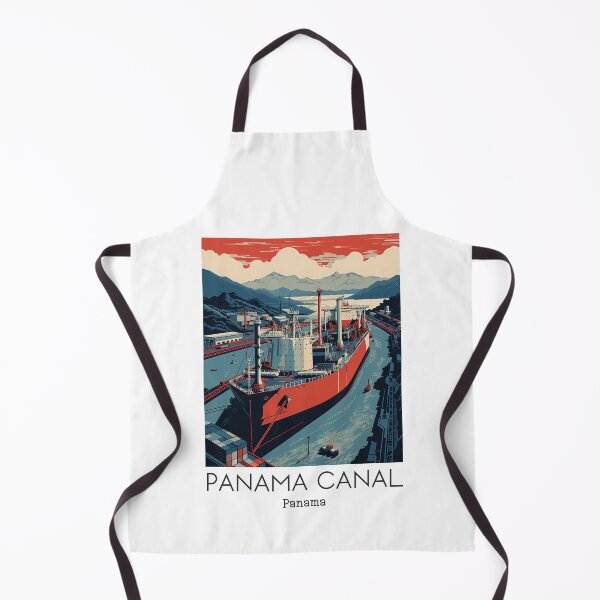 Item preview, A Vintage Travel Illustration of the Panama Canal - Panama designed and sold by GoodOldVintage.