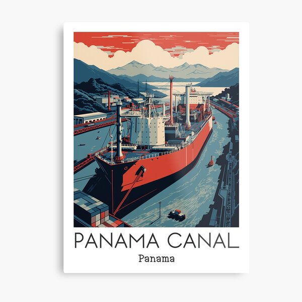 Item preview, A Vintage Travel Illustration of the Panama Canal - Panama  designed and sold by GoodOldVintage.