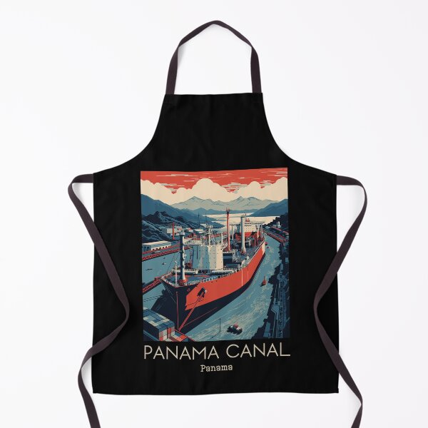 Item preview, A Vintage Travel Illustration of the Panama Canal - Panama designed and sold by GoodOldVintage.