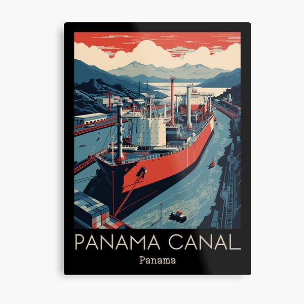 Item preview, A Vintage Travel Illustration of the Panama Canal - Panama  designed and sold by GoodOldVintage.