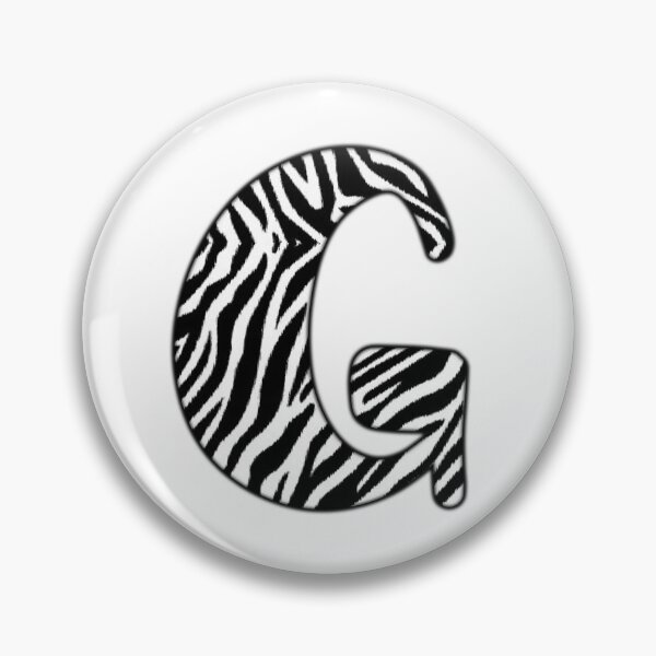 Item preview, Uppercase letter G with zebra stripe pattern designed and sold by Audrey Janvier | AJD.