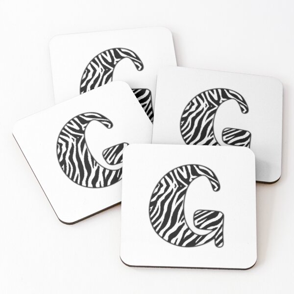 Item preview, Uppercase letter G with zebra stripe pattern designed and sold by Audrey Janvier | AJD.