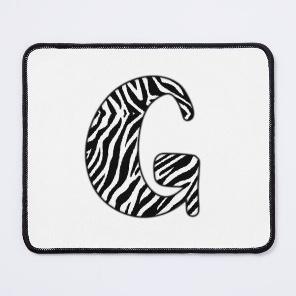 Item preview, Uppercase letter G with zebra stripe pattern designed and sold by Audrey Janvier | AJD.