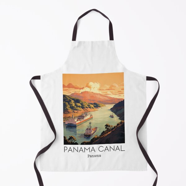Item preview, A Vintage Travel Illustration of the Panama Canal - Panama designed and sold by GoodOldVintage.