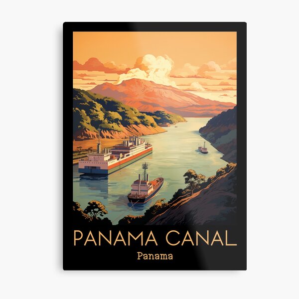 Item preview, A Vintage Travel Illustration of the Panama Canal - Panama  designed and sold by GoodOldVintage.