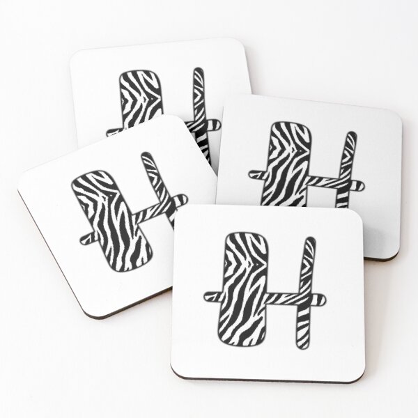 Item preview, Uppercase letter H with zebra stripe pattern designed and sold by Audrey Janvier | AJD.