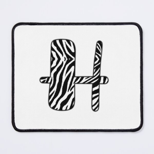 Item preview, Uppercase letter H with zebra stripe pattern designed and sold by Audrey Janvier | AJD.