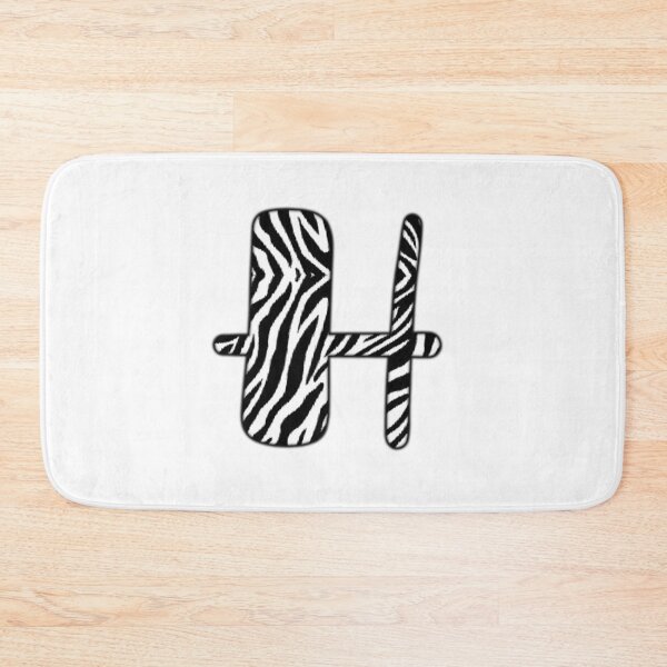Item preview, Uppercase letter H with zebra stripe pattern designed and sold by Audrey Janvier | AJD.