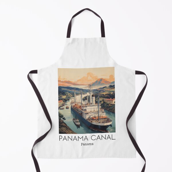 Item preview, A Vintage Travel Illustration of the Panama Canal - Panama designed and sold by GoodOldVintage.