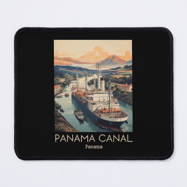 Item preview, A Vintage Travel Illustration of the Panama Canal - Panama  designed and sold by GoodOldVintage.