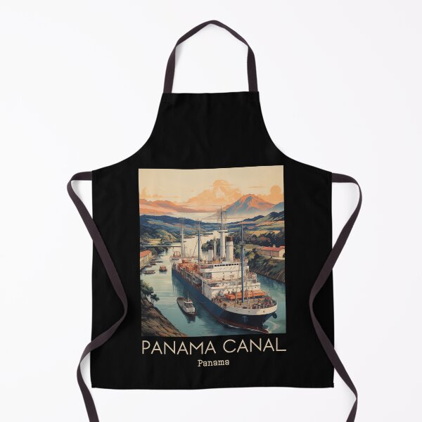 Item preview, A Vintage Travel Illustration of the Panama Canal - Panama designed and sold by GoodOldVintage.
